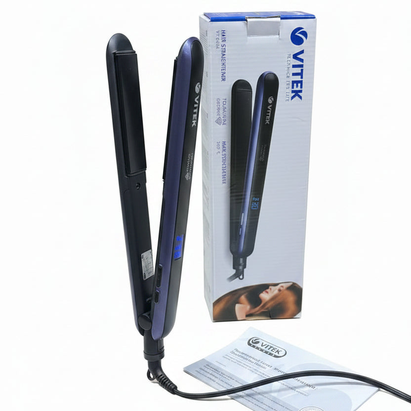 Vitek VT-8414 Tourmaline Ceramic Hair Straightener – LCD Display, Max 230°C