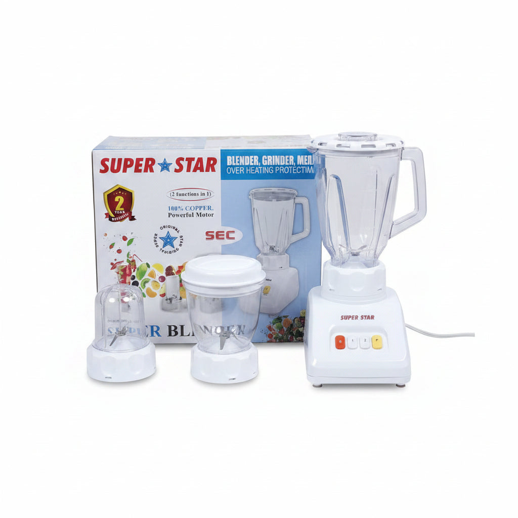 Super Star 3-in-1 Blender, Grinder & Mill (SS-995) – 100% Copper Motor & 2-Year Warranty