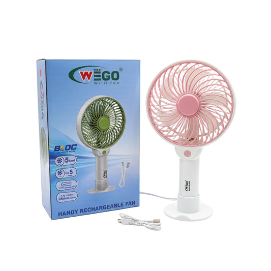 WEGO Portable USB Desk Fan - 2-in-1 Handheld & Tabletop Cooling Fan