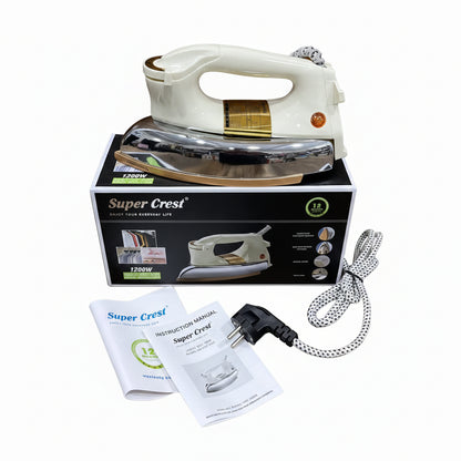 Super Crest Heavy Dry Iron 1200W (Model SCT-1034) with Ceramic Soleplate