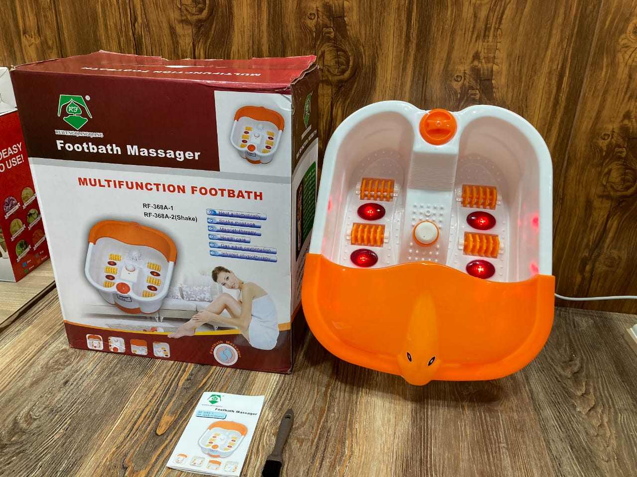 Ruifengqiangqiang Multifunction Footbath Massager RF-368A-1 – Electric Heated Foot Spa Tub with Infrared & Bubble Massage