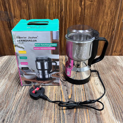 Superior Jiazhen Electric Coffee & Spice Grinder – Multifunctional Stainless Steel Grinding Machine for Grains, Nuts, and Dry Masala (300W