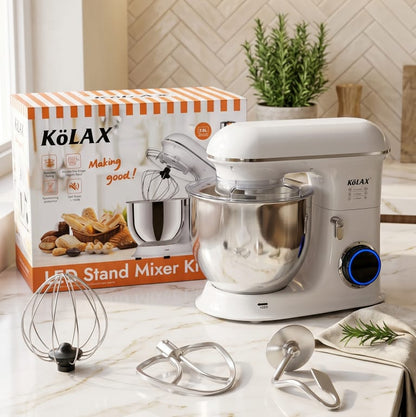 Kölax 2000W LED Stand Mixer – 7.8L Stainless Steel Bowl with Whisk, Beater & Dough Hook (New in Box)