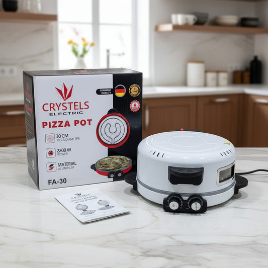 Crystels Electric Pizza & Roti Maker (30 CM, 2200W) – Multi-Functional Bread Maker