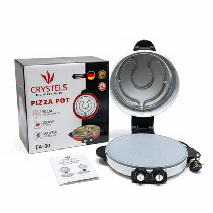 Crystels Electric Pizza & Roti Maker (30 CM, 2200W) – Multi-Functional Bread Maker