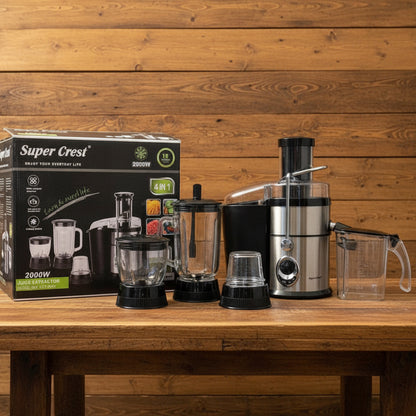 Super Crest SCT-8004 4-in-1 Juice Extractor 2000W – 6 Blades | Multi-Purpose Kitchen Machine
