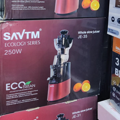 SAVTM Ecology Series Whole Slow Juicer JE-35 250W – ECO Tritan | Cold Press Juicer