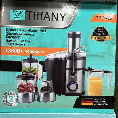 Tiffany TF-9006 4-in-1 Juicer Blender Grinder 1800W Germany Model