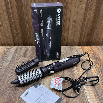Vitek VT-8235 Hair Dryer Brush Set | 2-in-1 Professional Ionic Blow Dry Styler
