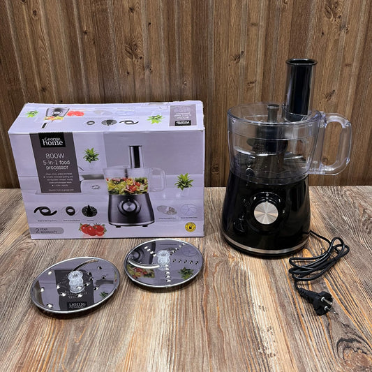 George Home 800W 5-in-1 Food Processor (Black) – Chops, Slices, Grates & Beats, 1.4L Capacity