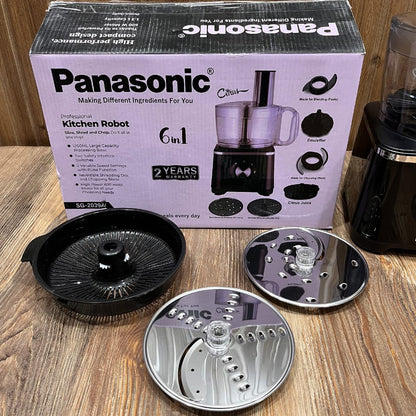 Panasonic Professional Kitchen Robot 6-in-1 Food Processor – 1.2L, 600W, Slice Shred & Chop