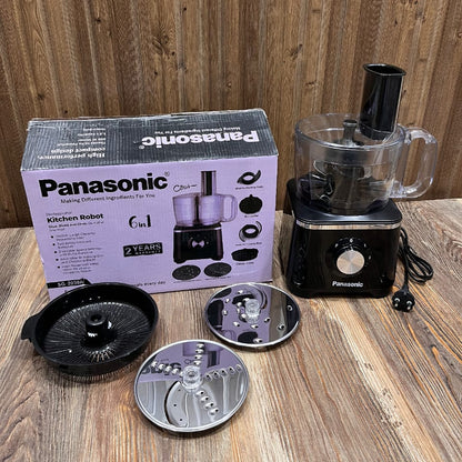 Panasonic Professional Kitchen Robot 6-in-1 Food Processor – 1.2L, 600W, Slice Shred & Chop