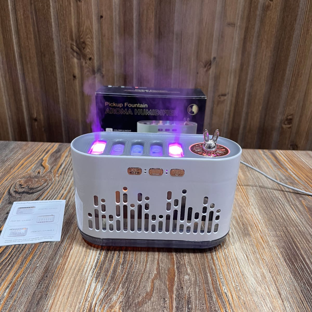 Pickup Fountain Aroma Humidifier – Multi-Jet RGB Water Fountain Design Air Humidifier