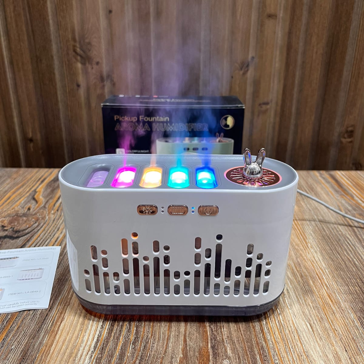 Pickup Fountain Aroma Humidifier – Multi-Jet RGB Water Fountain Design Air Humidifier