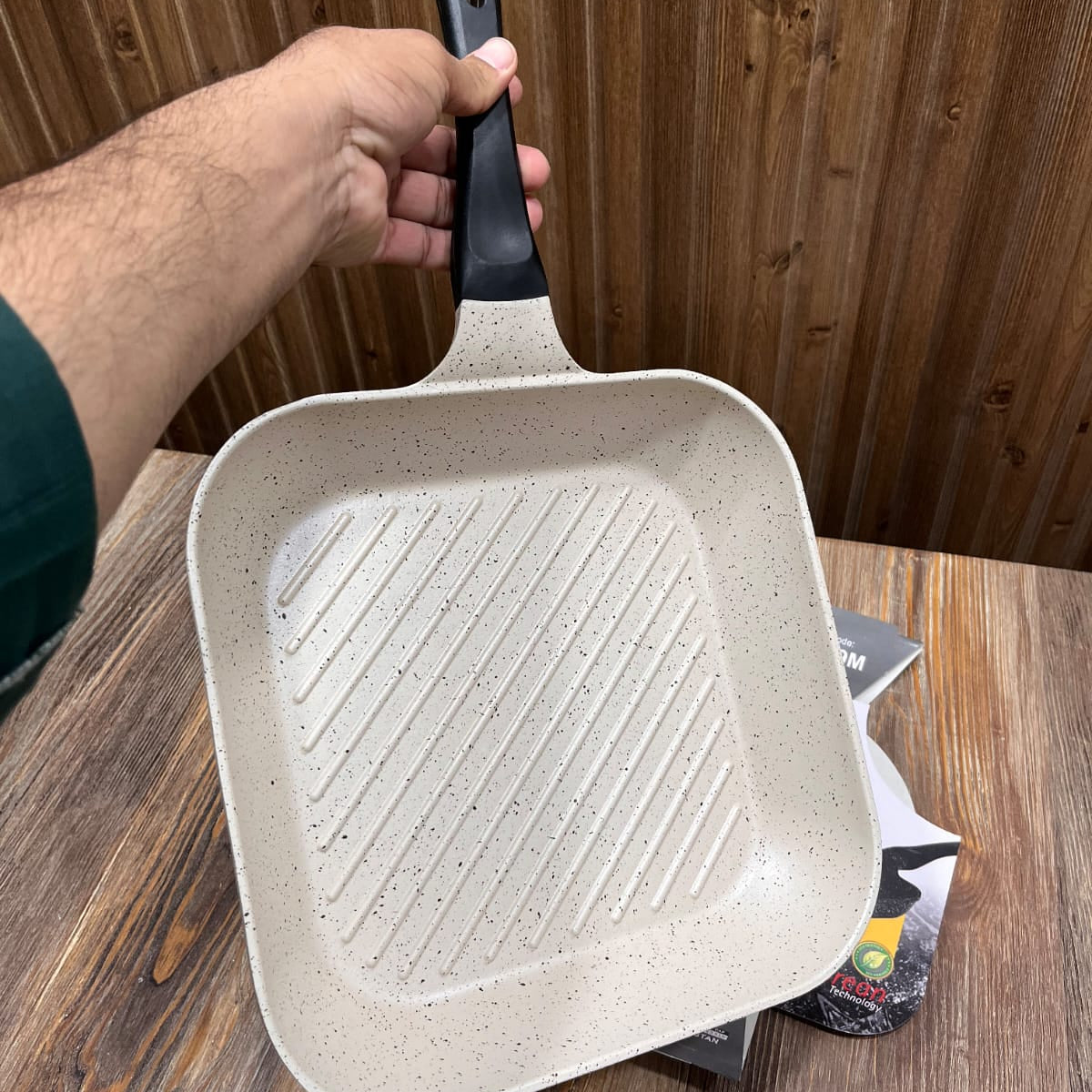 Eden Grill Pan 28cm - Marble Coating Non-Stick Korean Technology