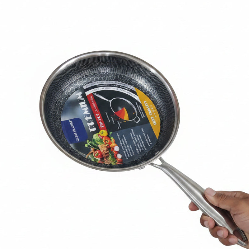 German Chef Premium Tri-Ply Non-Stick Frypan | Stainless Steel Cookware