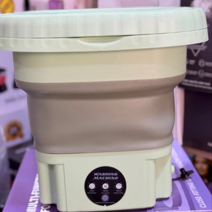 Foldable Mini Washing Machine – Portable Travel Washer with Spin Dry Basket