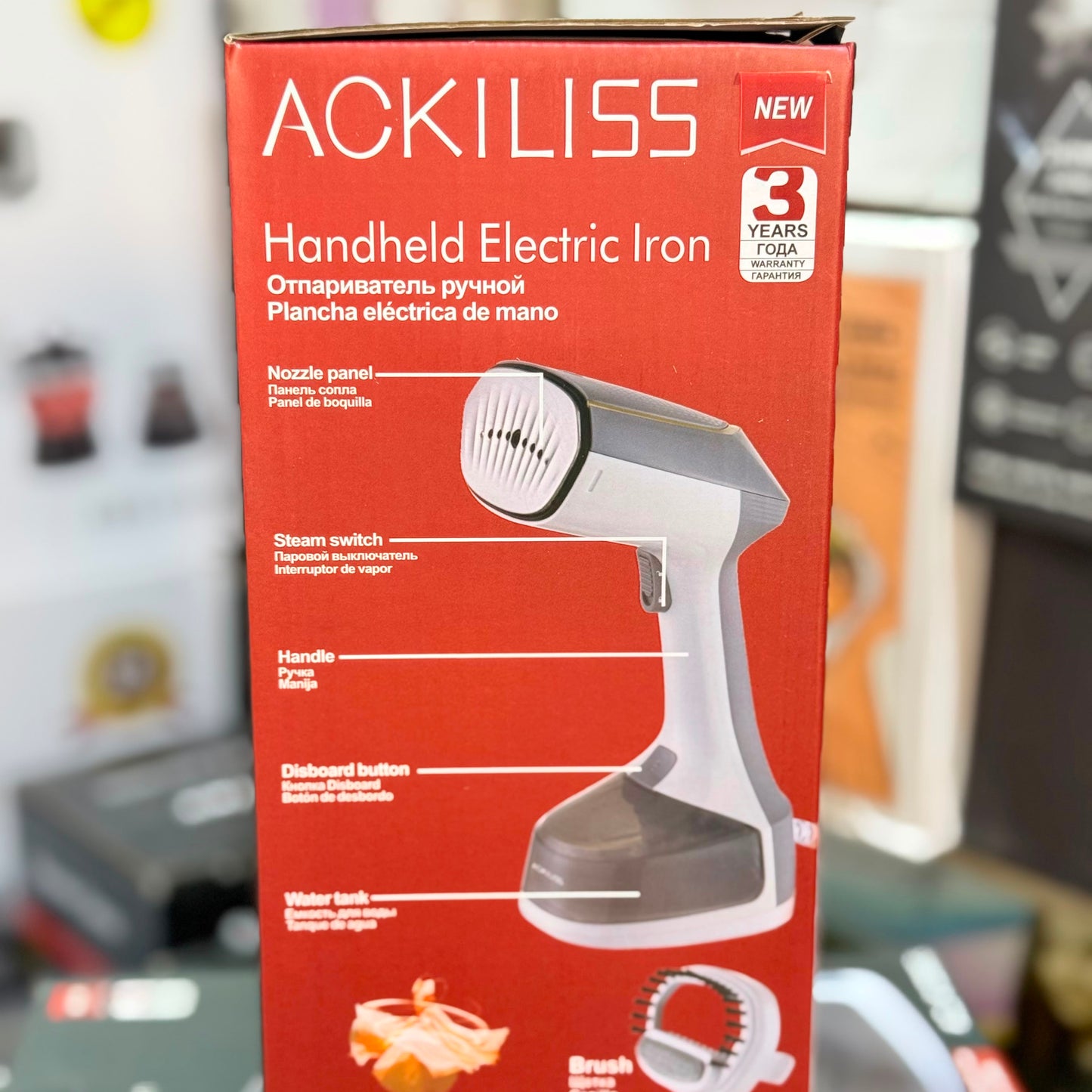 Ackiliss Handheld Garment Steamer – 1500W Portable Clothes Iron ACL-61288G