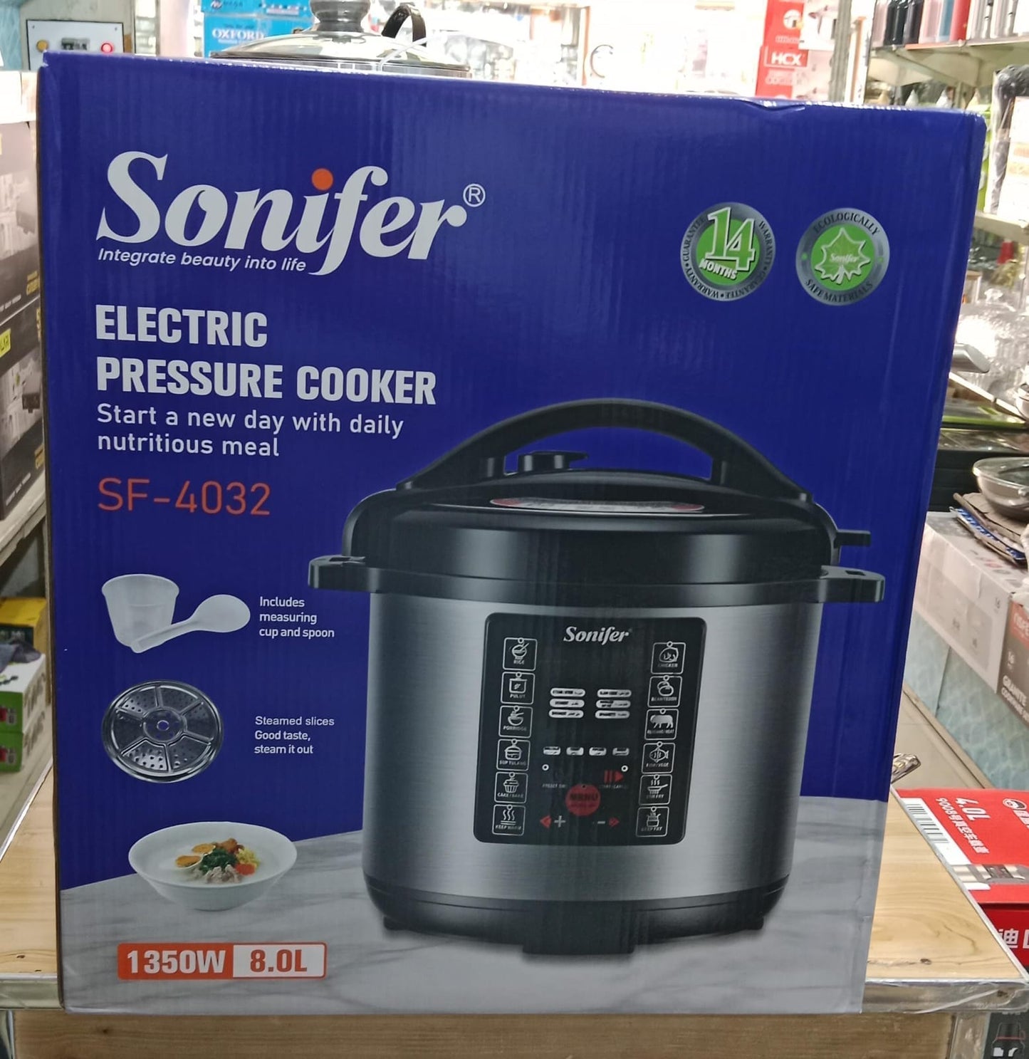 Sonifer Electric Pressure Cooker SF-4032 – 1350W 8L Multi Cooker