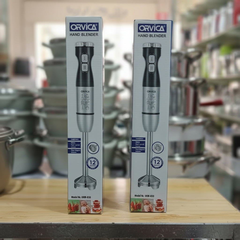 Orvica Hand Blender ORM-830 – 2400W 2-Speed Stick Blender