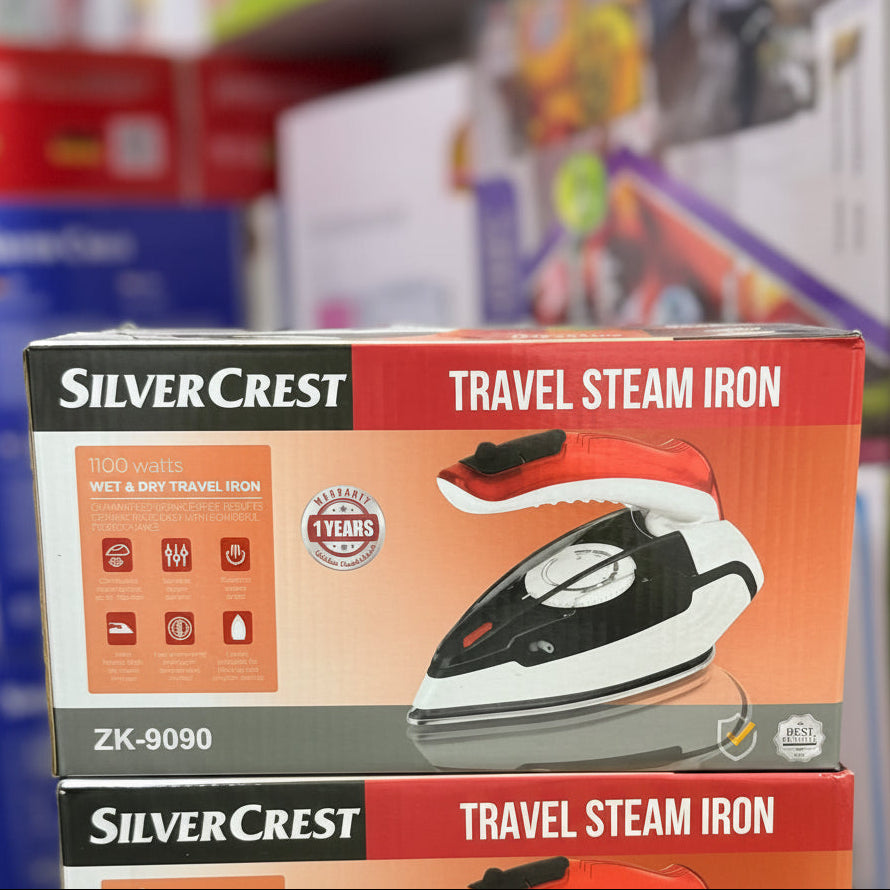 SilverCrest ZK-9090 Compact Travel Iron | 1100W Mini Steam & Dry Iron
