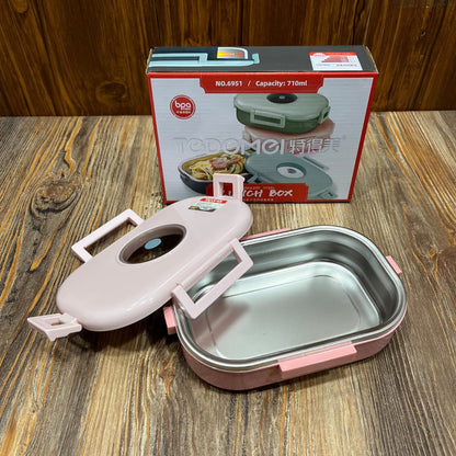 Imported TODOMEI Stainless Steel Lunch Box 710ml – Compact Leak-Proof Food Container