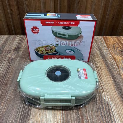 Imported TODOMEI Stainless Steel Lunch Box 710ml – Compact Leak-Proof Food Container