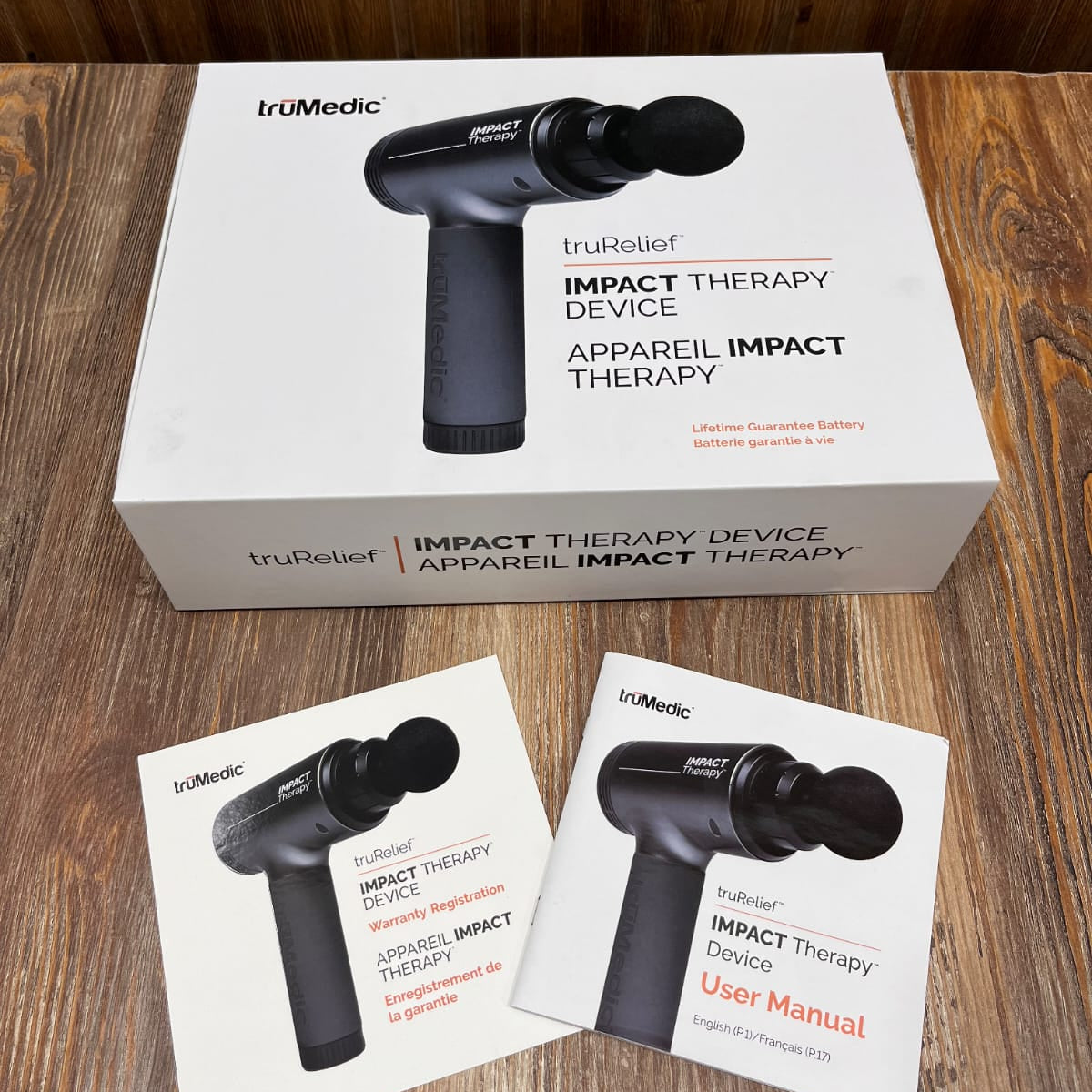 truMedic truRelief Impact Therapy Massage Gun – Lifetime Battery Guarantee