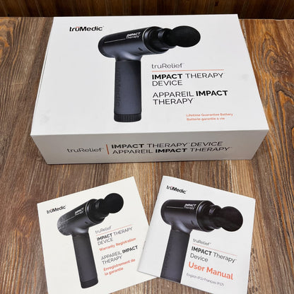 truMedic truRelief Impact Therapy Massage Gun – Lifetime Battery Guarantee