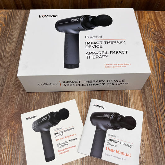 truMedic truRelief Impact Therapy Massage Gun – Lifetime Battery Guarantee