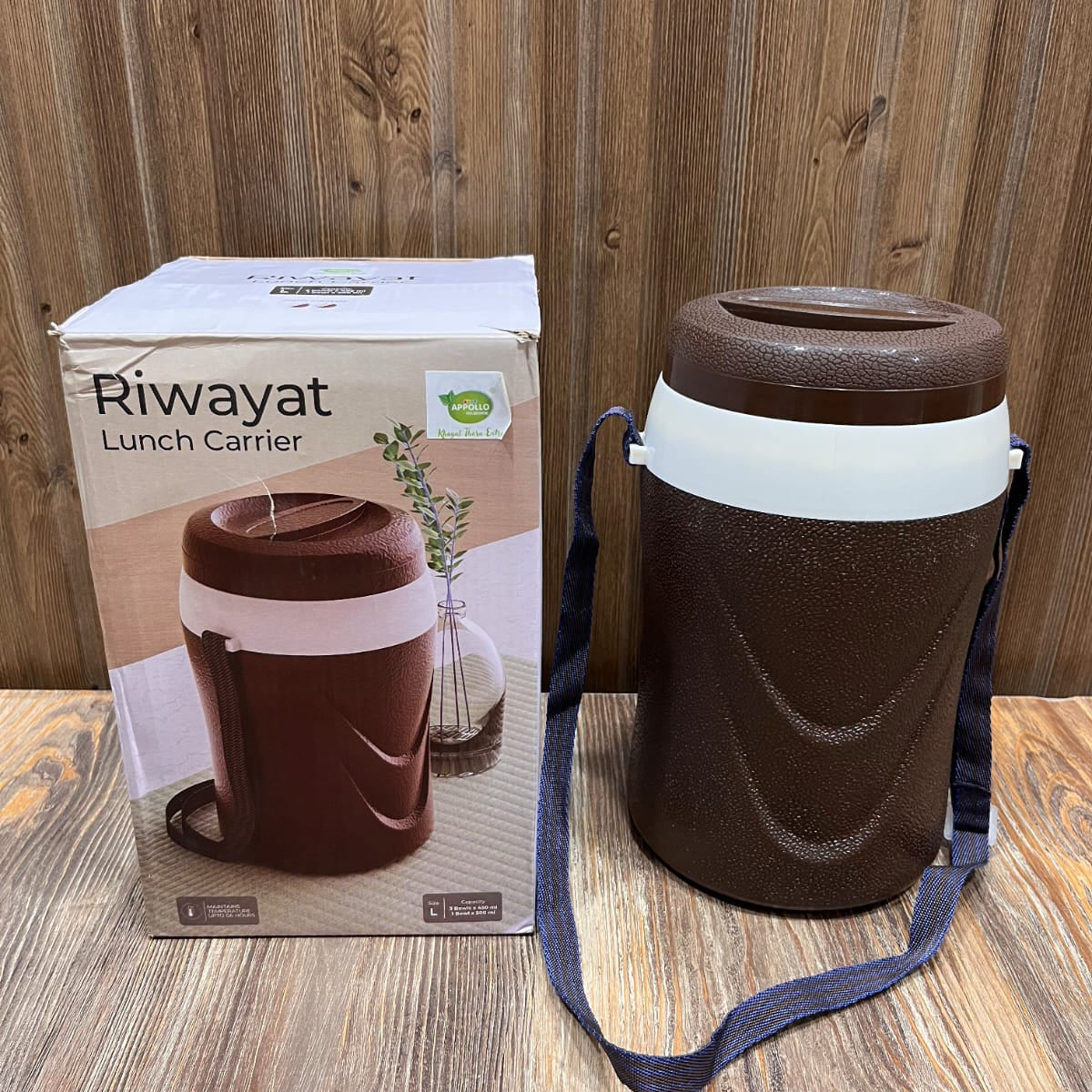 Riwayat Insulated Lunch Carrier (Large) – 3 Stainless Steel Bowls with Bag