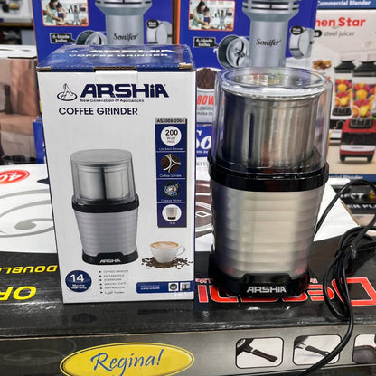 Arshia Coffee Grinder AS2009-2004 – 200W Copper Motor