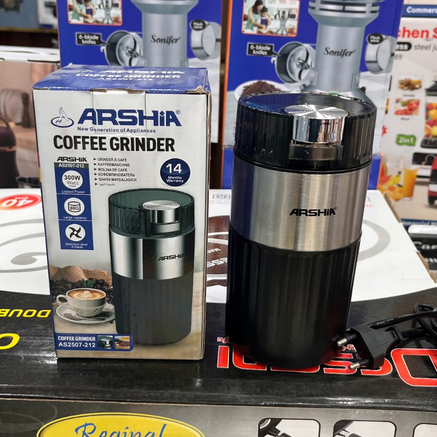 Arshia Coffee Grinder AS2507-212 – 300W Large Capacity