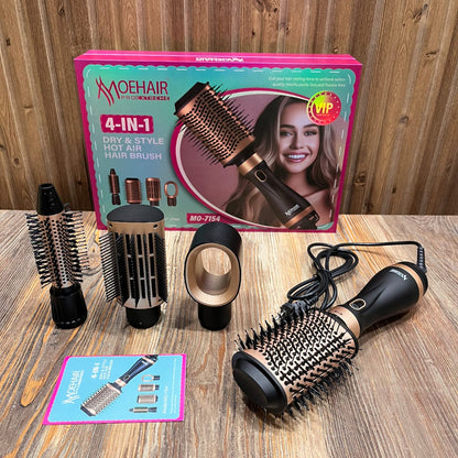 Moehair Pro Extreme 4-in-1 Dry & Style Hot Air Hair Brush