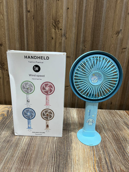 Handheld Mini Fan – Portable Cartoon Design, Adjustable Wind Speed | Kids & Travel Fan