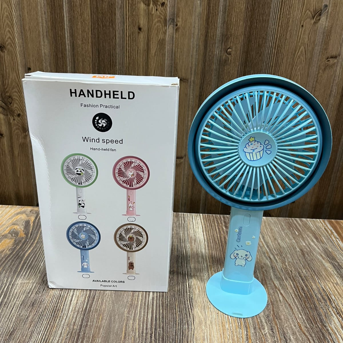 Handheld Mini Fan – Portable Cartoon Design, Adjustable Wind Speed | Kids & Travel Fan
