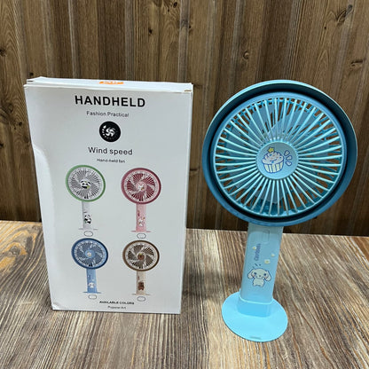 Handheld Mini Fan – Portable Cartoon Design, Adjustable Wind Speed | Kids & Travel Fan