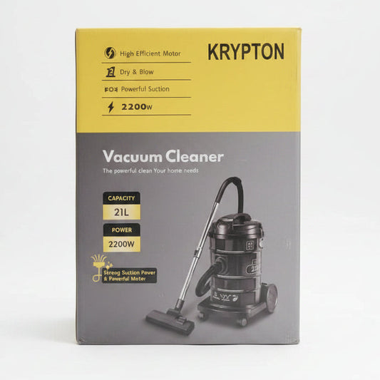 Krypton Vacuum Cleaner 21L, 2200W – Powerful Suction, 2-in-1 Dry & Blow