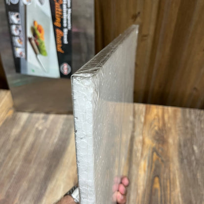 Stainless Steel Cutting Board – Non-Magnetic, Food Grade Steel | Large & Medium Sizes