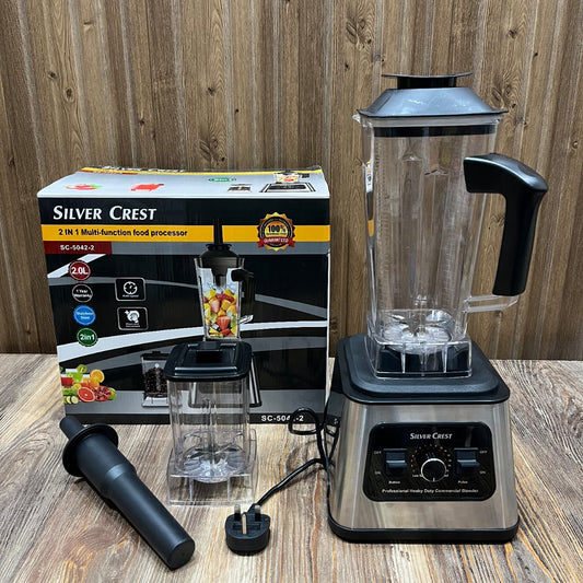 Silver Crest 2 in 1 Professional Heavy Duty Commercial Blender & Food Processor 2.0L – SC-5042-2