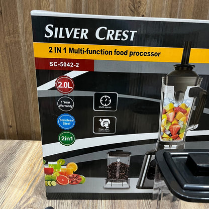Silver Crest 2 in 1 Professional Heavy Duty Commercial Blender & Food Processor 2.0L – SC-5042-2