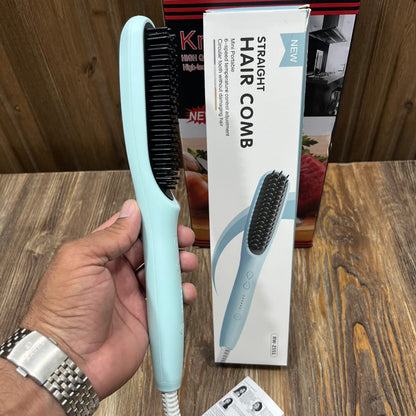 Straight Hair Comb – Ceramic Hair Straightening Brush | 6-Speed Temperature Control (Model RW-Z551)