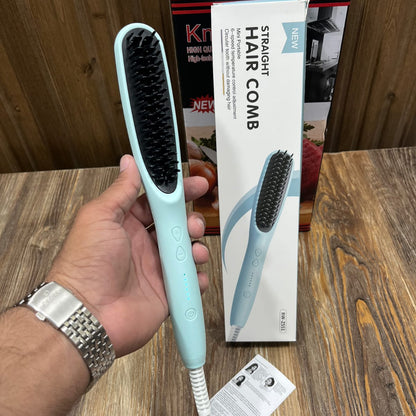 Straight Hair Comb – Ceramic Hair Straightening Brush | 6-Speed Temperature Control (Model RW-Z551)