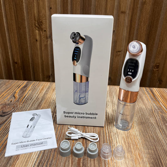 Super Micro Bubble Beauty Instrument – Rechargeable Facial Pore Cleanser & Blackhead Remover