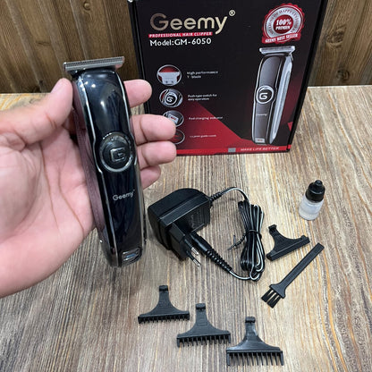 Geemy GM-6050 Professional Hair Clipper – Cordless Rechargeable Trimmer