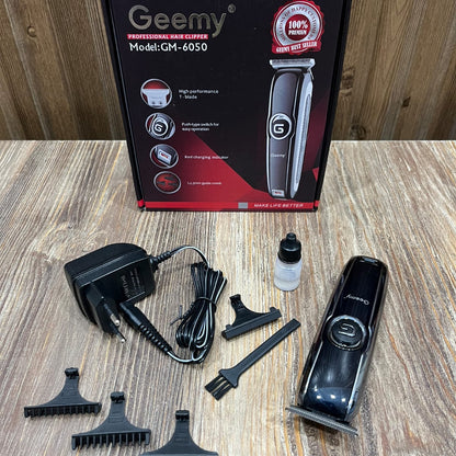 Geemy GM-6050 Professional Hair Clipper – Cordless Rechargeable Trimmer