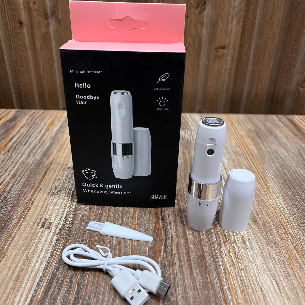 Mini Facial Hair Remover for Women - Painless Electric Face & Eyebrow Shaver