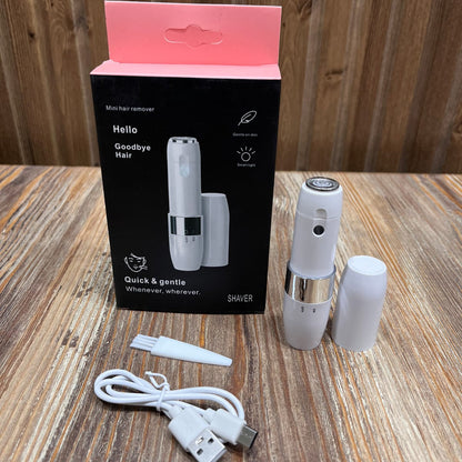 Mini Facial Hair Remover for Women - Painless Electric Face & Eyebrow Shaver
