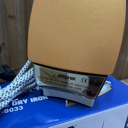 Arshia AS2212-9033 Electric Dry Iron – 1200W Ceramic Soleplate