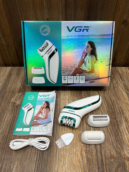 VGR Voyager V-713 Professional 3-in-1 Epilator – Shaver & Callus Remover